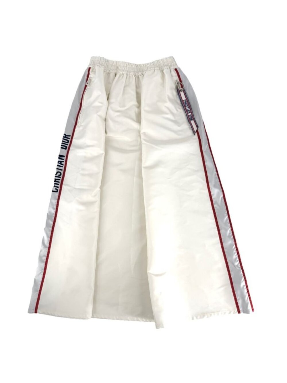 Dior Skirt Logo Line Long White Polyester Spring Summer 34